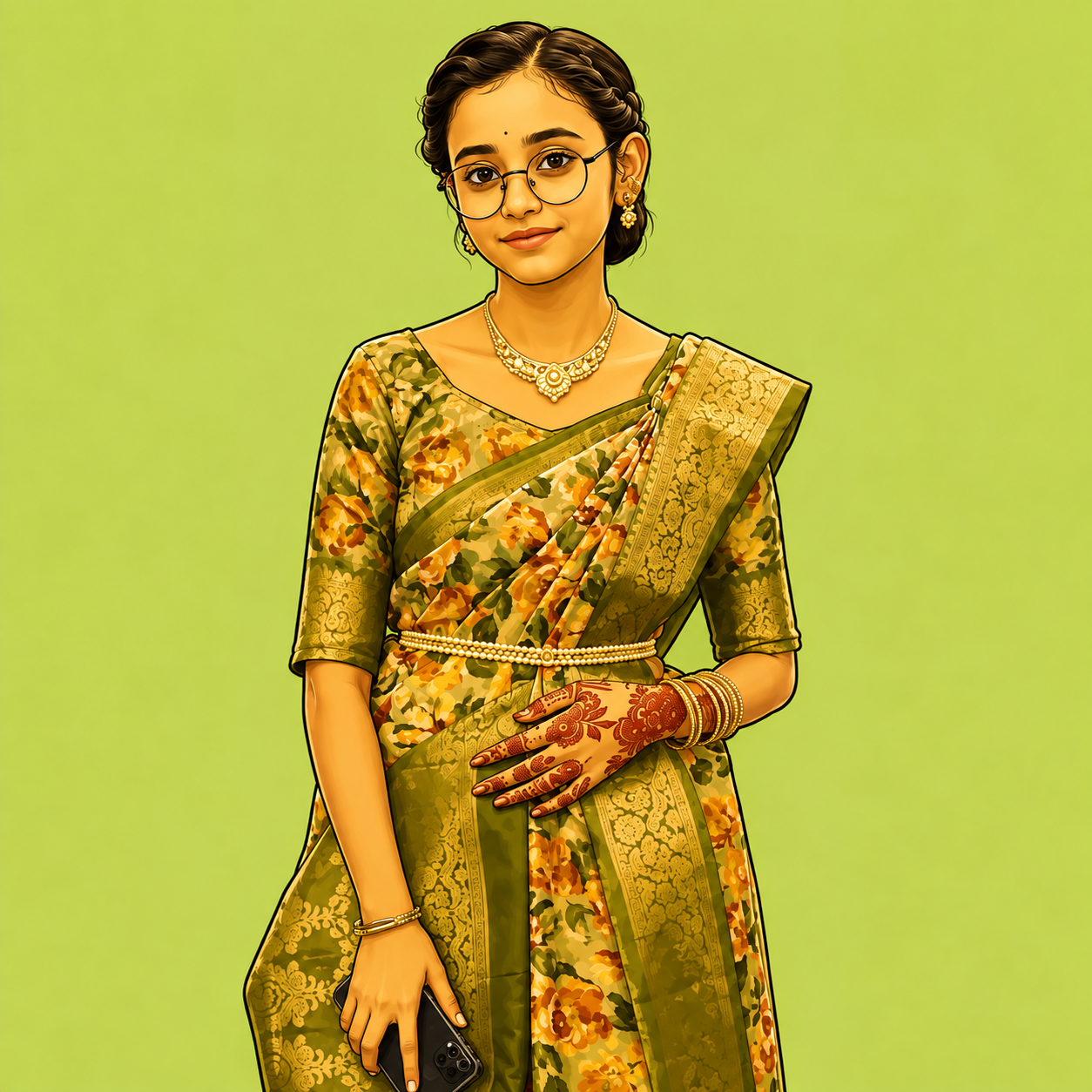 Lady Birthday Illustration